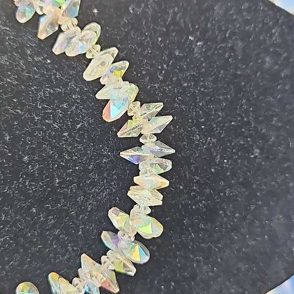 Vintage Lucite Spheres Aurora Borelis Necklace - Picture 2 of 4